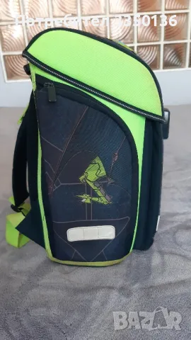 Herlitz Ученическа Раница Зелен Дракон робот. Ергономична, снимка 7 - Ученически пособия, канцеларски материали - 49054368