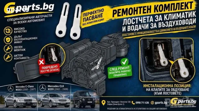Ремонтен комплект лостчета за климатик/климатроник за Mercedes C-class W203 / CLK W209 / G-class W46