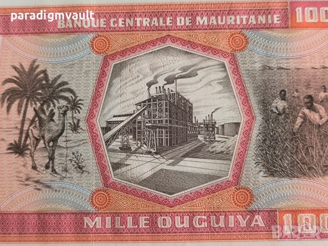 Банкнота - Мавритания - 1000 угия UNC | 1981г., снимка 3 - Нумизматика и бонистика - 52111086