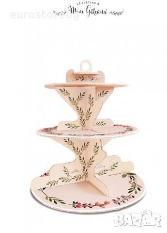 Картонена поставка за мъфини и сладки+книга, четири нива