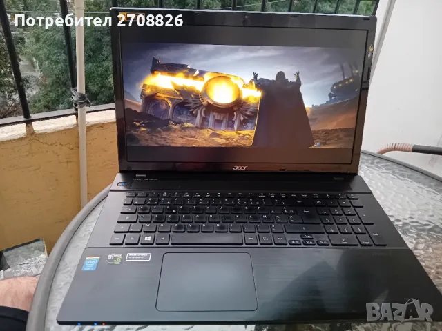 Геймърски лаптоп с FORTNITE Acer 17,3 инча i5 Ram 12GB Nvidia GTX 760M, снимка 4 - Лаптопи за игри - 47399001