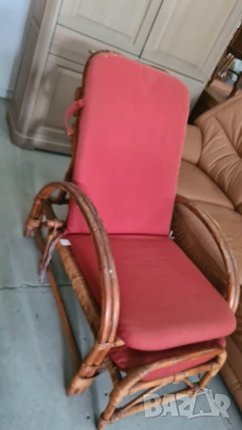 ратанов стол шезлонг с възглаеничка, снимка 7 - Други - 50699925