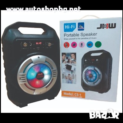 Преносима Bluetooth караоке тонколона с дръжка и цветомузика CS1, снимка 2 - Тонколони - 29289109