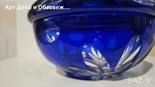 Кристална стара бонбониера, снимка 3 - Сервизи - 56528136