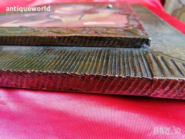 Уникална Голяма Рисувана ИКОНА Девата и Младенеца, снимка 4 - Антикварни и старинни предмети - 29099428