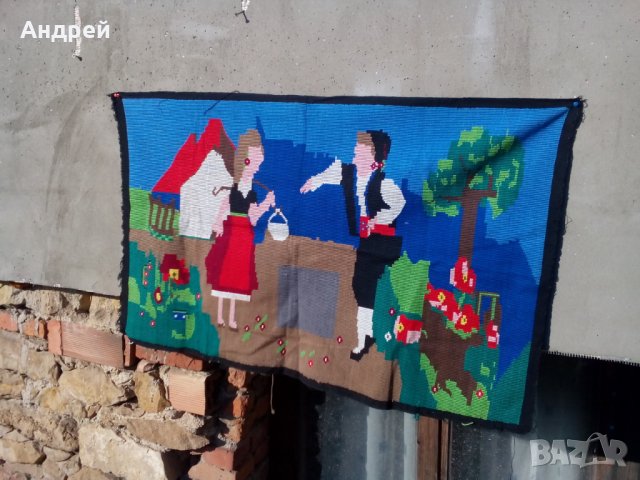 Старинен ковьор,покривка за стена #122, снимка 3 - Други ценни предмети - 30747345