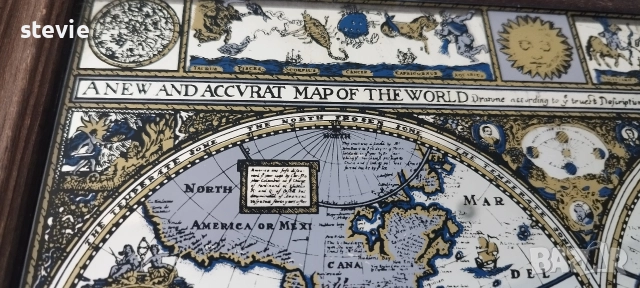 Стар атлас - огледало, снимка 4 - Антикварни и старинни предмети - 52942937