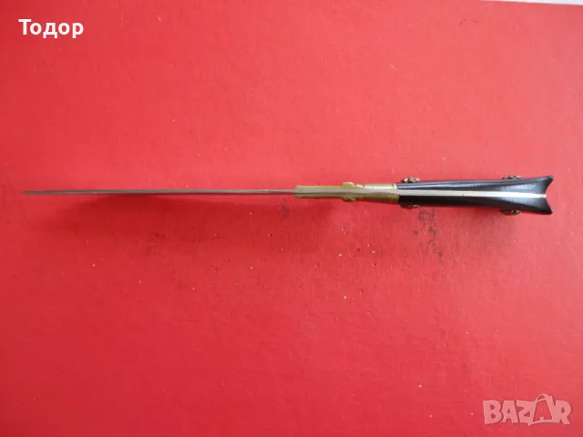 Страхотен нож каракулак с гравюри рог 6, снимка 3 - Ножове - 48352852