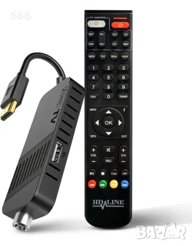 HD-line Цифров ефирен DVB-T2 2024 Full HD 1080P декодер, Bluetooth дистанционно
