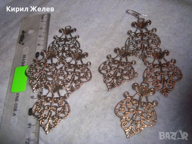 МНОГО КРАСИВИ СРЕБРИСТИ ФИЛИГРАНЕН АРТ СТИЛ ОБЕЦИ 46211, снимка 3 - Обеци - 36596878