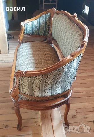 Ретро двуместно диванче , снимка 5 - Антикварни и старинни предмети - 51380405