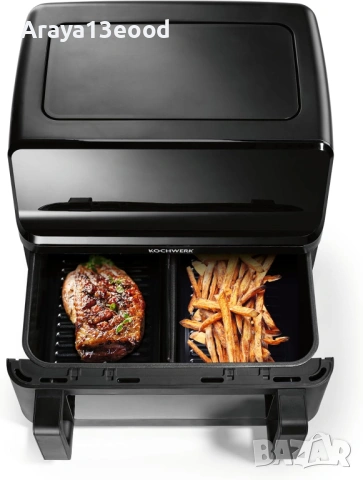 Двоен еър фрайър с разделяема камера Rachs Kochwerk 9L, 2700 W, снимка 7 - Фритюрници - 54068033