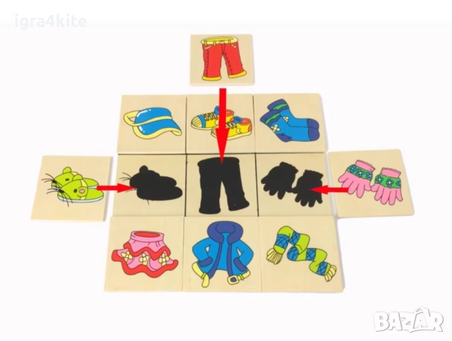 Игра на сенки Стем Монтесори Образователна асоциация и игра за памет, снимка 10 - Образователни игри - 51725740