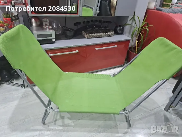 Шезлонг с двустранно регулиране 180/55см, снимка 4 - Градински мебели, декорация  - 49700978