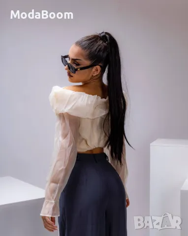 Дълга дамска блузка без рамене , снимка 4 - Блузи с дълъг ръкав и пуловери - 47544077