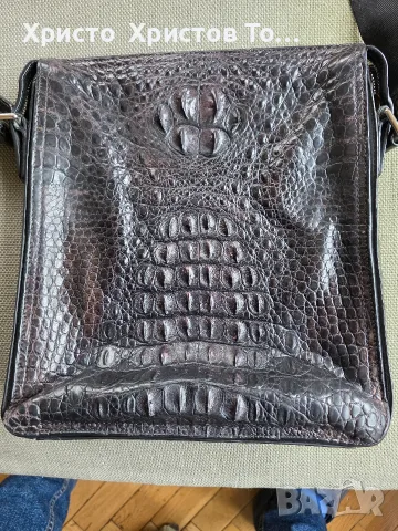 Мъжка чанта от алигаторска кожа