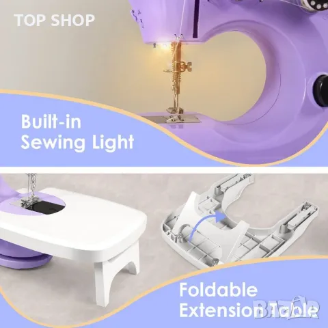 Нова преносима ръчна Шевна машина с 2 скорости за начинаещи пътуване, снимка 2 - Други стоки за дома - 49641901