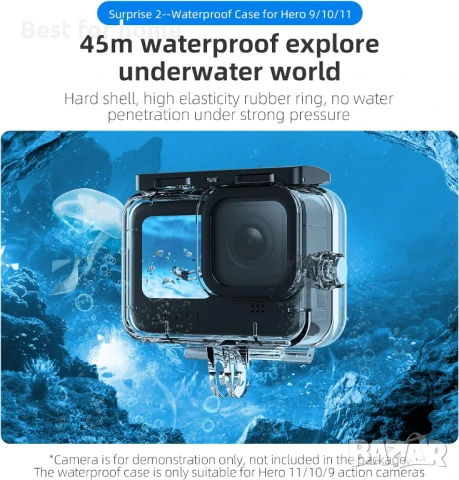 Комплект аксесоари за екшън камера, съвместим с GoPro Max Hero и др., снимка 4 - Чанти, стативи, аксесоари - 51140294