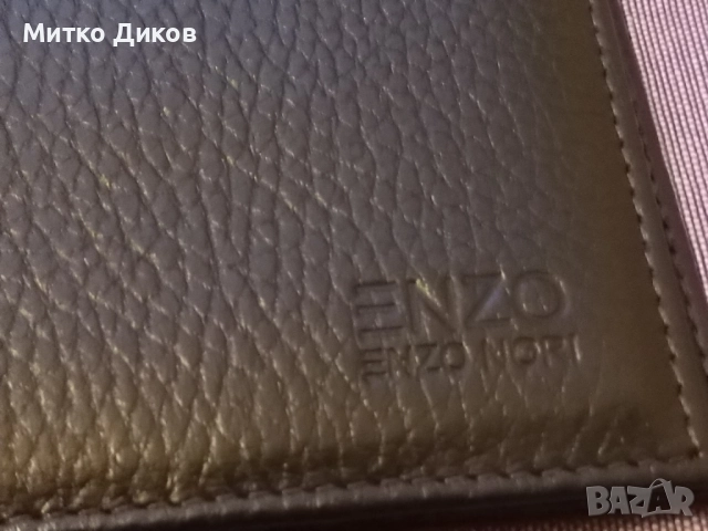 Енцо Нори марков портфейл естествена кожа нов 120х100мм, снимка 3 - Портфейли, портмонета - 52905673