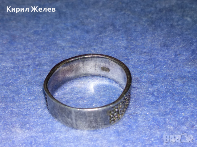 КРАСИВ СРЕБЪРЕН ПРЪСТЕН ОКСИДИРАНО СРЕБРО 925 ХАЛКА МАЙСТОРСКА ИЗРАБОТКА АНГЛИЯ 33071, снимка 12 - Пръстени - 44721984