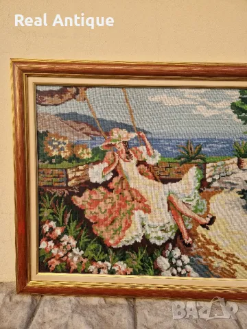 Превъзходен антикварен колекционерски холандски гоблен , снимка 5 - Гоблени - 47672129