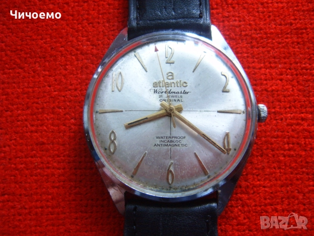 Original Atlantic Worldmaster 21 jewels 6300N Мъжки ръчен часовник, снимка 5 - Антикварни и старинни предмети - 51465946
