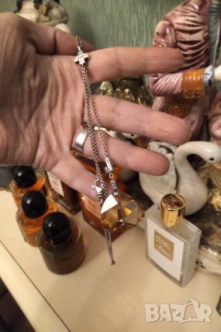 JOOP МЕДАЛЬОН масивно сребро и кристал, снимка 3 - Колиета, медальони, синджири - 44373927