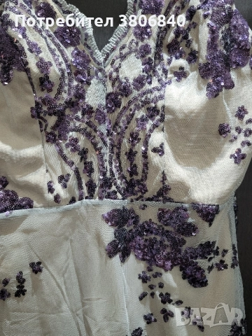 Рокля за празниците с пайети, снимка 2 - Рокли - 52540359