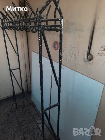 Ръчно изработена голяма желязна самостояща закачалка за дрехи , снимка 6 - Декорация за дома - 49752864
