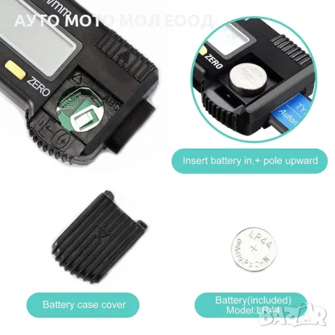 Дигитален дълбокомер за измерване на автомобилни Гуми., снимка 3 - Аксесоари и консумативи - 50394918