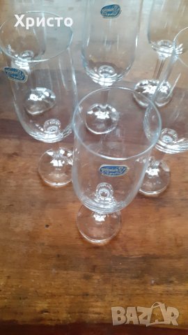 чешки кристал чаши за вино и шампанско, комплект 6 броя, 180 мл оригинални Бохемия, Bohemia Crystal, снимка 3 - Чаши - 34521606