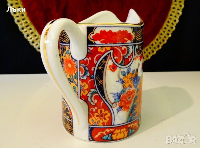 Каничка,латиера японски порцелан Eiwa Kinsei,злато,пауни. , снимка 5 - Антикварни и старинни предмети - 37925329