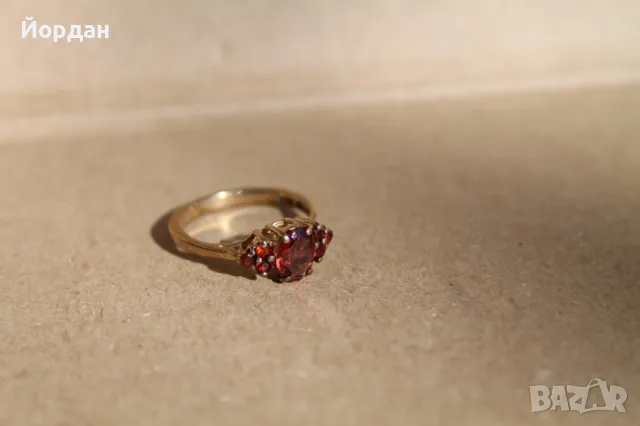 Златен английски дамски пръстен ''JSM'', снимка 12 - Пръстени - 47813026