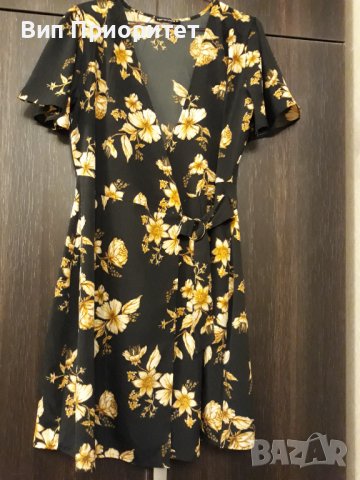 Копринена рокля с къс ръкав модел "Прегърни ме",стилен принт, прохладна дишаща комфортна лятна матер, снимка 12 - Рокли - 37587140