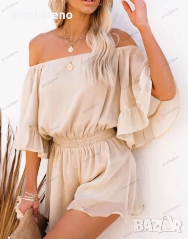 Дамски свободен къс гащеризон, 7цвята, снимка 5 - Гащеризони - 40270963