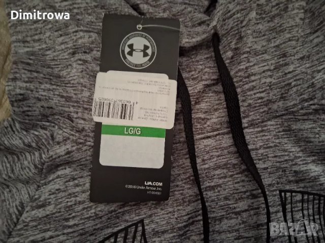 Спортен дамски р-р L суитшърт с качулка Under Armour, снимка 4 - Суичъри - 49780023