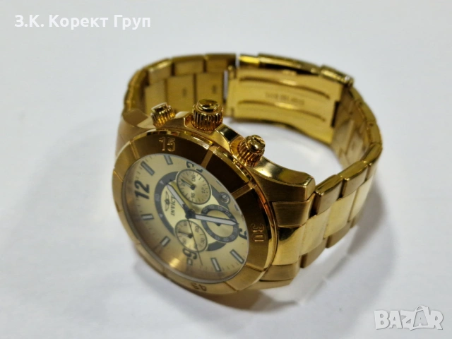 Часовник Invicta Specialty Chronograph Gold Model 1423, снимка 4 - Мъжки - 54324254