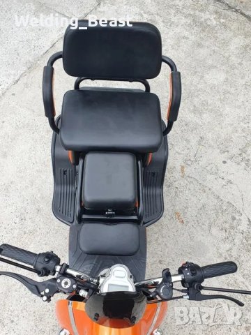 Електрическа триместна триколка MaxMotors X2 1500W/48V/20АH Оранджева, снимка 3 - Мотоциклети и мототехника - 39295139