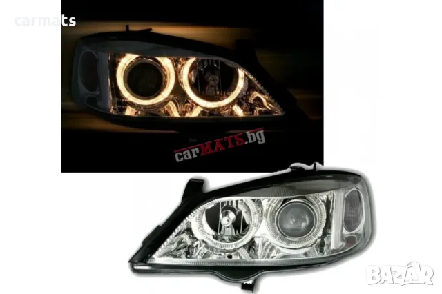 Кристални фарове ANGEL EYES за Opel Astra G (1998-2004) - хром
