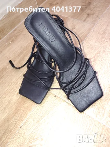 Сандали на висок ток, нови, снимка 1