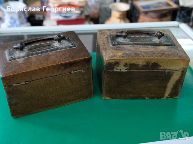 Стара дървена касичка два броя, снимка 7 - Антикварни и старинни предмети - 51742196