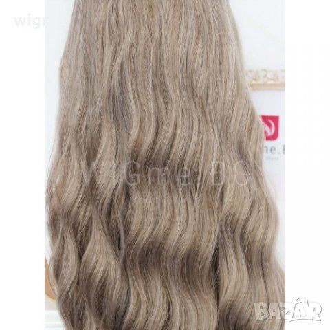 Дълга пеплно руса перука на вълни с бретон Алекса, снимка 7 - Аксесоари за коса - 30986770