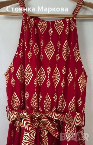 Разкошна рокля в тъмночервено, снимка 6 - Рокли - 49999746