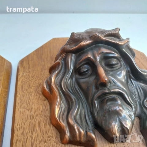 НАЙ ДОБРАТА ОФЕРТА стари барелефни фигури картини  Христос и Мария , снимка 4 - Други ценни предмети - 52619785