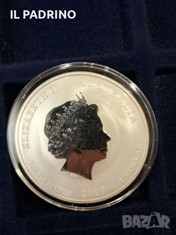 Сребро монета Лунар 2 година на вола 2009 1 унция OZ, снимка 2 - Нумизматика и бонистика - 53341477