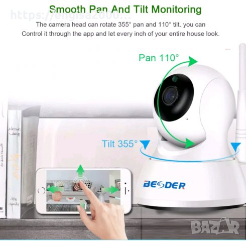 ПРОМО! Full HD 1080P, WirelessHome Security Camera Baby Monitor Night Vision CCTV, снимка 3 - Камери - 31795438