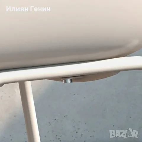 Комплект от 4 градински стола Outsunny Градински столове Модерен дизайн 59 см x 55 см x 84 см Сив, снимка 8 - Градински мебели, декорация  - 50393247