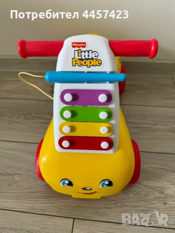 Фишър Прайс - кола за каране и бутане - Музикално приключение