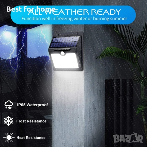 Соларни лампи за външна употреба със сензор за движение, снимка 4 - Соларни лампи - 52403482