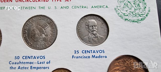 Мексико. Стара серия. Чисто нови.   1965 - 1968   година. 1 песо е сребърна монета., снимка 4 - Нумизматика и бонистика - 42218673
